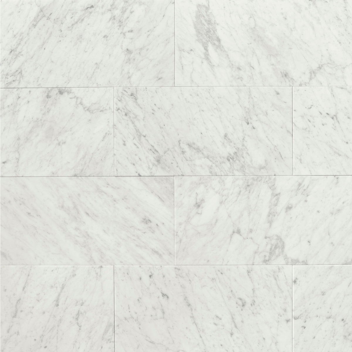 Bedrosians - White Carrara 12&quot; x 24&quot; Floor &amp; Wall Tile