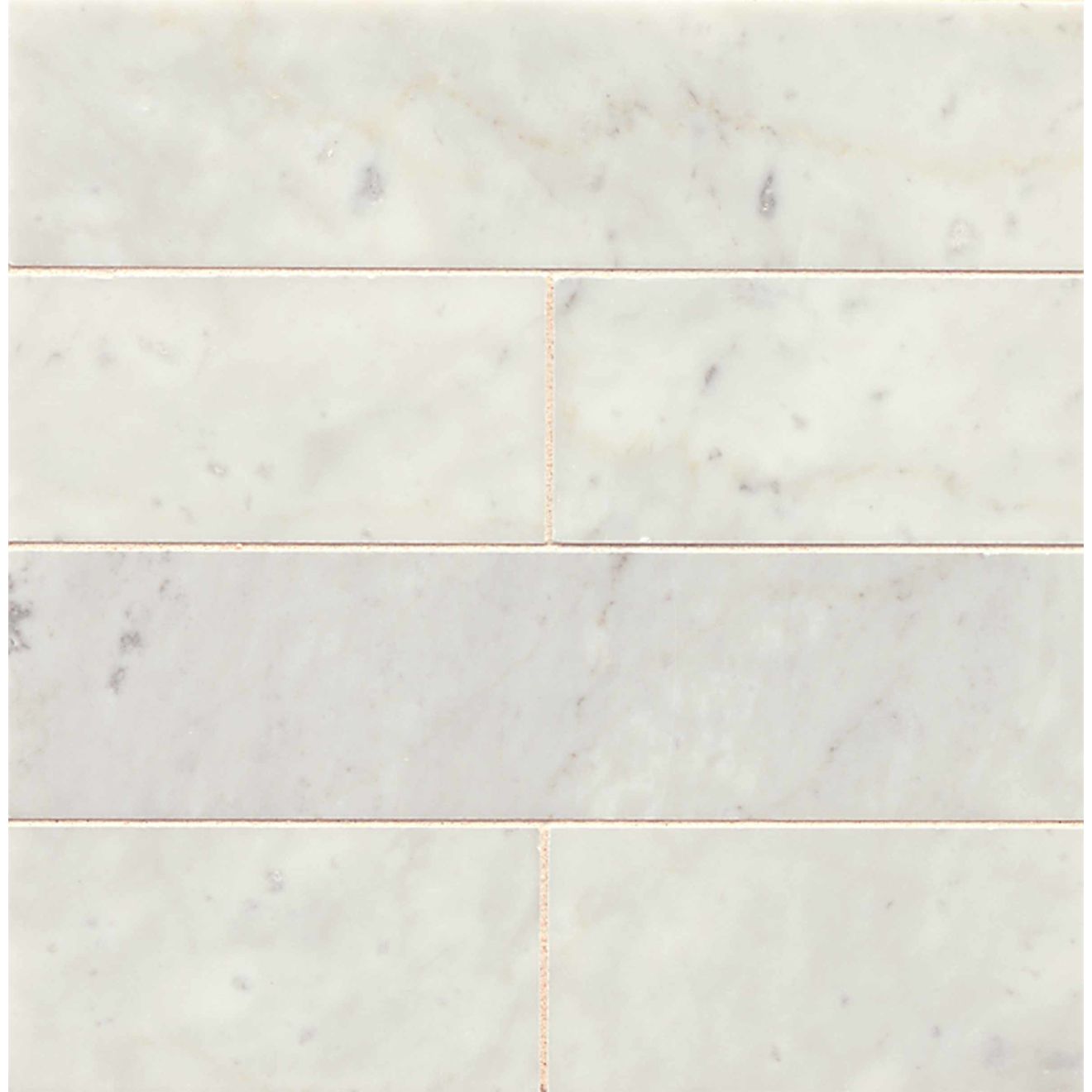 Bedrosians - White Carrara 3" x 12" Floor & Wall Tile - Honed