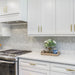Bedrosians - White Carrara Floor & Wall Mosaic - Chevron Honed Room Scene 4