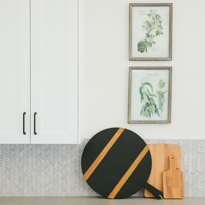 Bedrosians - White Carrara Floor & Wall Mosaic - Chevron Honed Installed