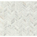 Bedrosians - White Carrara Floor & Wall Mosaic - Chevron Honed