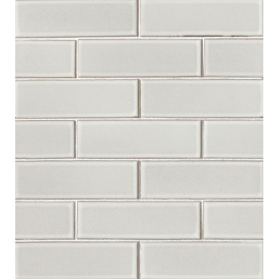 Bedrosians Tile & Stone - Zenia 2" x 6" Matte Floor & Wall Mosaic - Moon