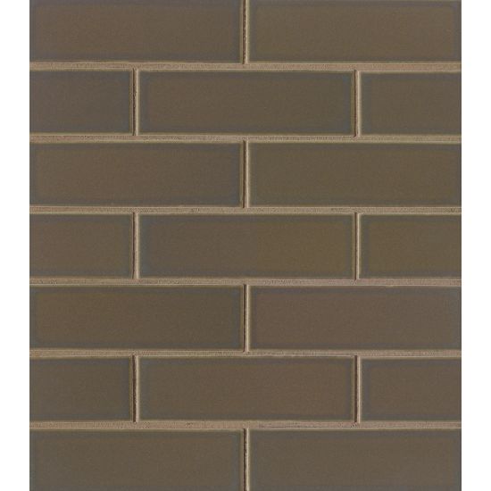 Bedrosians Tile &amp; Stone - Zenia 2&quot; x 6&quot; Matte Floor &amp; Wall Mosaic - Umbra