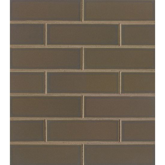 Bedrosians Tile & Stone - Zenia 2" x 6" Matte Floor & Wall Mosaic - Umbra