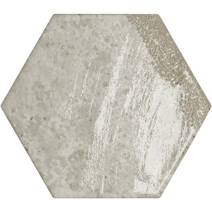 Bestile - Carmen 5.1 in. x 5.9 in. Hexagon Porcelain Tile - Grey