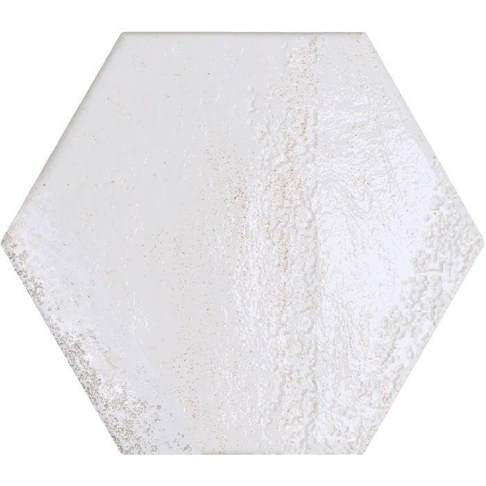Bestile - Carmen 5.1 in. x 5.9 in. Hexagon Porcelain Tile - White