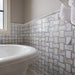 Arizona Tile - Basketweave Series - Marble Mosaic - Grigio wall installation