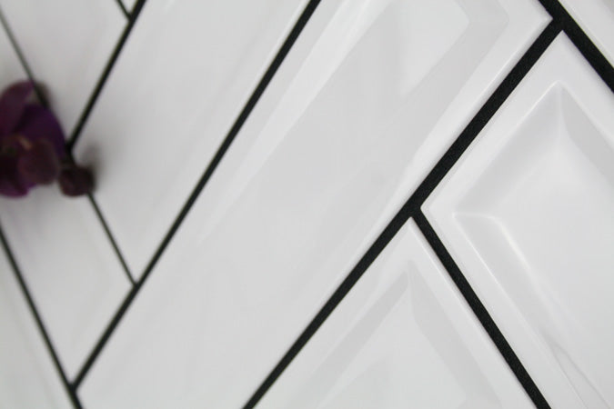 Maniscalco - Contour 3 in. x 12 in. Groove Tiles - Grey Close View