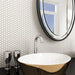 Maniscalco - Chameleon Series - 1" x 1" Porcelain Hex Mosaic - Opal wall installation
