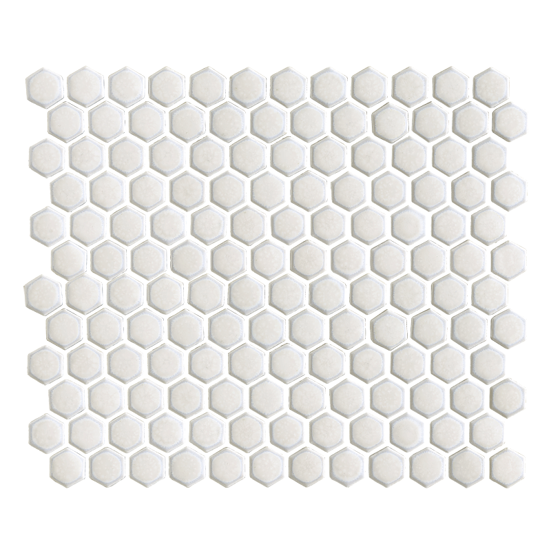Maniscalco - Chameleon Series - 1" x 1" Porcelain Hex Mosaic - Opal
