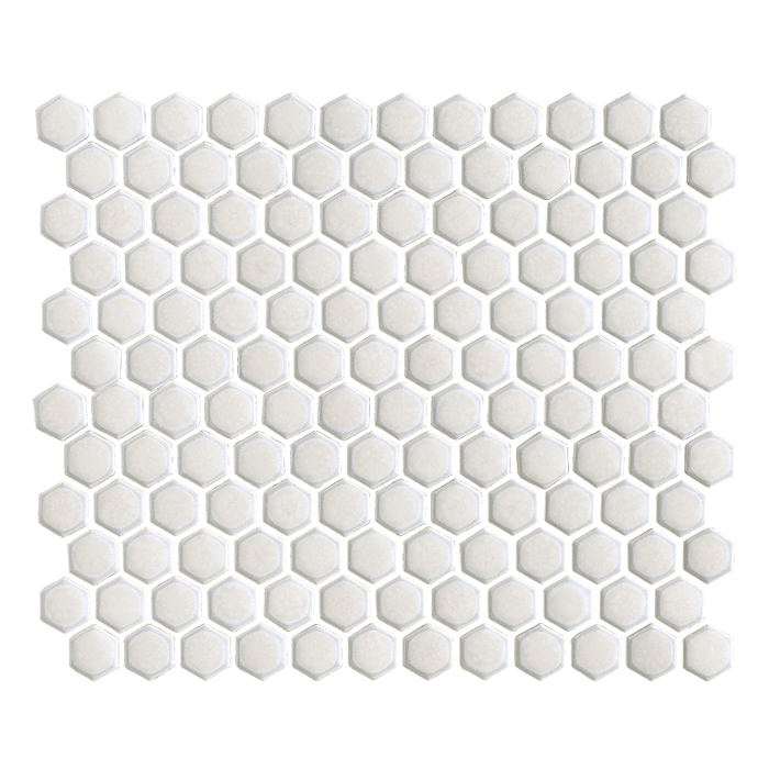 Maniscalco - Chameleon Series - 1" x 1" Porcelain Hex Mosaic - Opal
