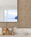Maniscalco - Chameleon Series - 1" x 1" Porcelain Hex Mosaic - Rustic Sunset wall installation
