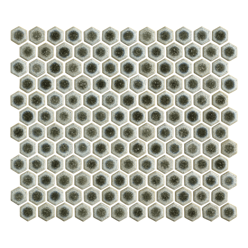 Maniscalco - Chameleon Series - 1&quot; x 1&quot; Porcelain Hex Mosaic - Sage Green