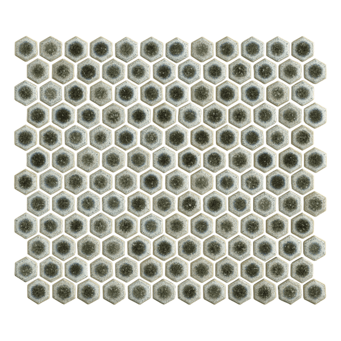 Maniscalco - Chameleon Series - 1" x 1" Porcelain Hex Mosaic - Sage Green