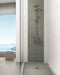 Maniscalco - Chameleon Series - 1" x 1" Porcelain Hex Mosaic - Sage Green floor and wall installation