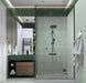 Maniscalco - Chameleon Series - 1" x 1" Porcelain Hex Mosaic - Tropical Lush shower installation