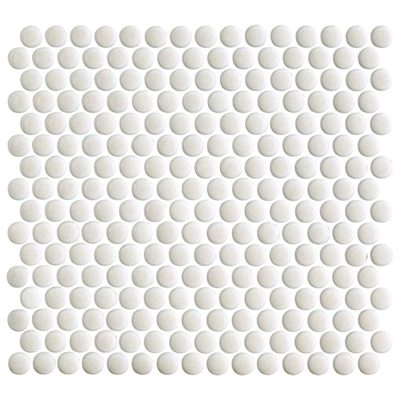 Maniscalco - Chameleon Series - 1&quot; x 1&quot; Porcelain Penny Round Mosaic - Opal