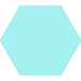 Tesoro - Basic Collection 9" x 10" Porcelain Hex Tile - Aqua