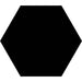 Tesoro - Basic Collection 9" x 10" Porcelain Hex Tile - Black
