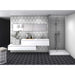 Tesoro - Basic Collection 9" x 10" Porcelain Hex Tile - White wall installation