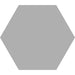 Tesoro - Basic Collection 9" x 10" Porcelain Hex Tile - Silver