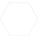 Tesoro - Basic Collection 9" x 10" Porcelain Hex Tile - White