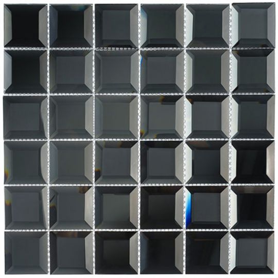 Bellagio Tiles - Checkers Collection - 2x2 - Hematite Squares