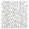 See Bellagio - Ceremonial Collection - Penny Round Glass Mosaic - Festive Whites