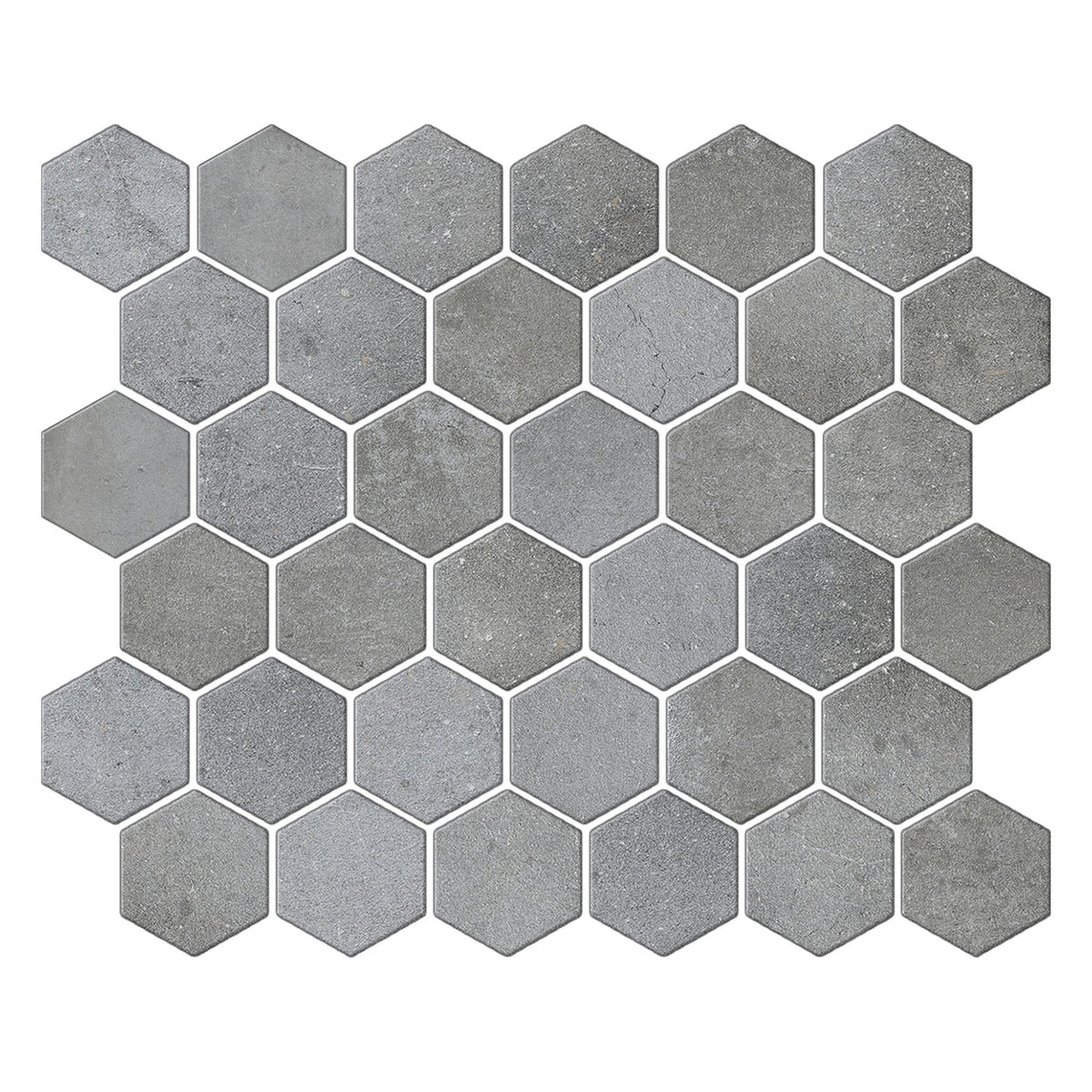 CommodiTile - Anchor 2 in. Hexagon Mosaic - Pewter