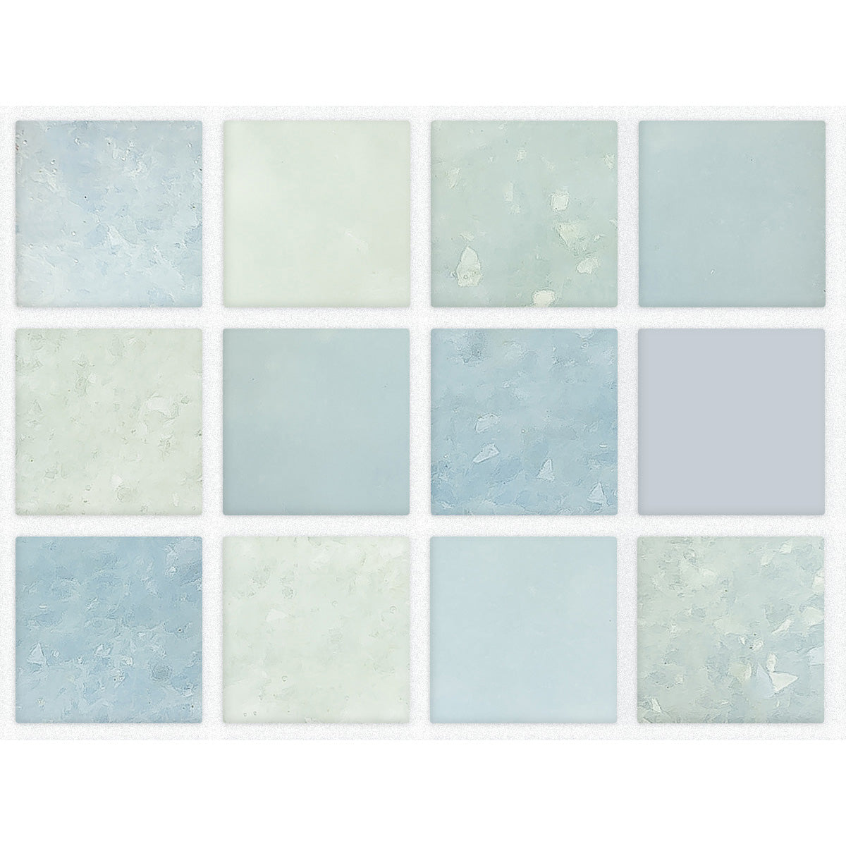 Ceramica - Liquid Glass Wall Tile 1 in. x 1 in. - Caribbean Blend