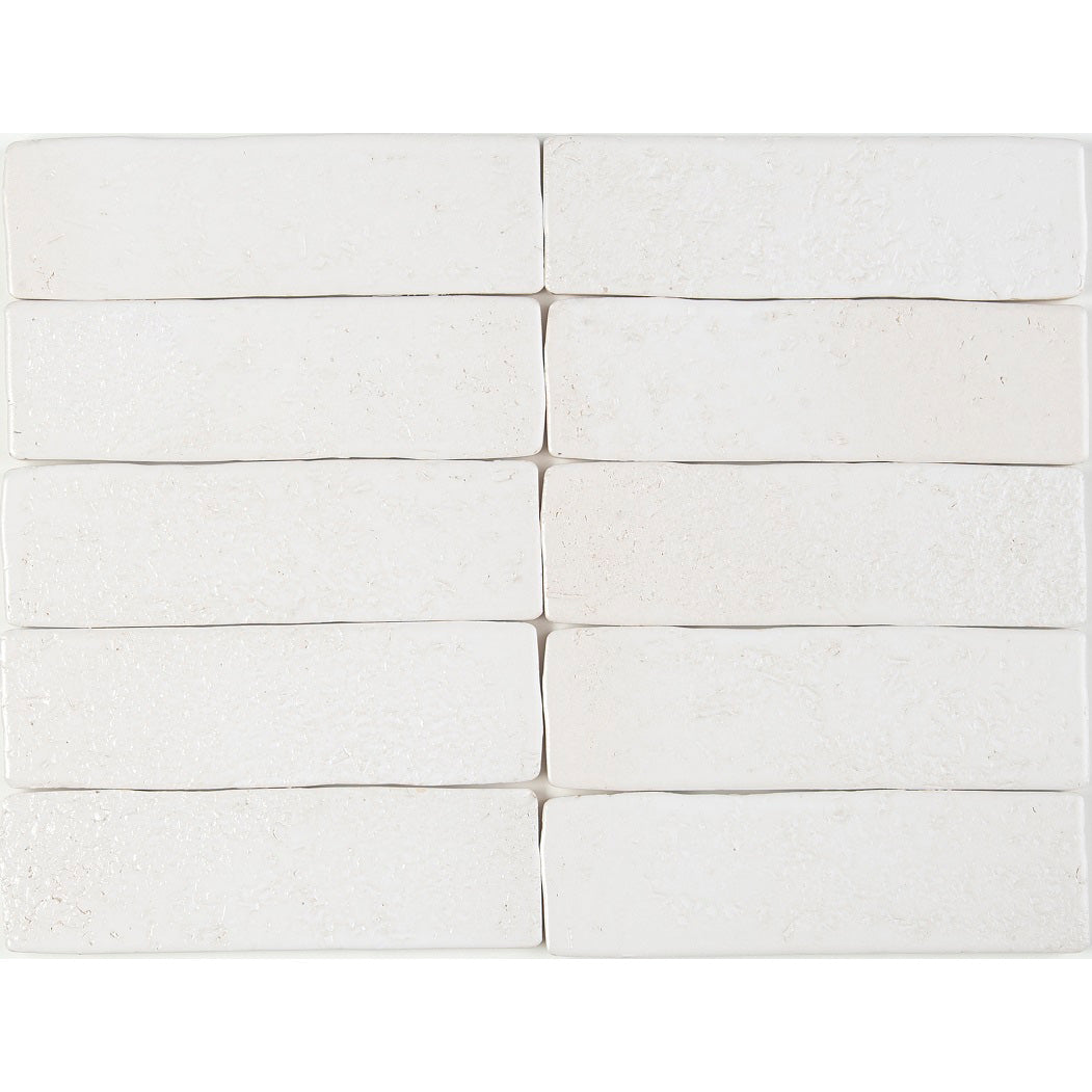 Ceres Ceramics - Urban Brick - 2.5 in. x 8 in. Wall Tile - White Matte