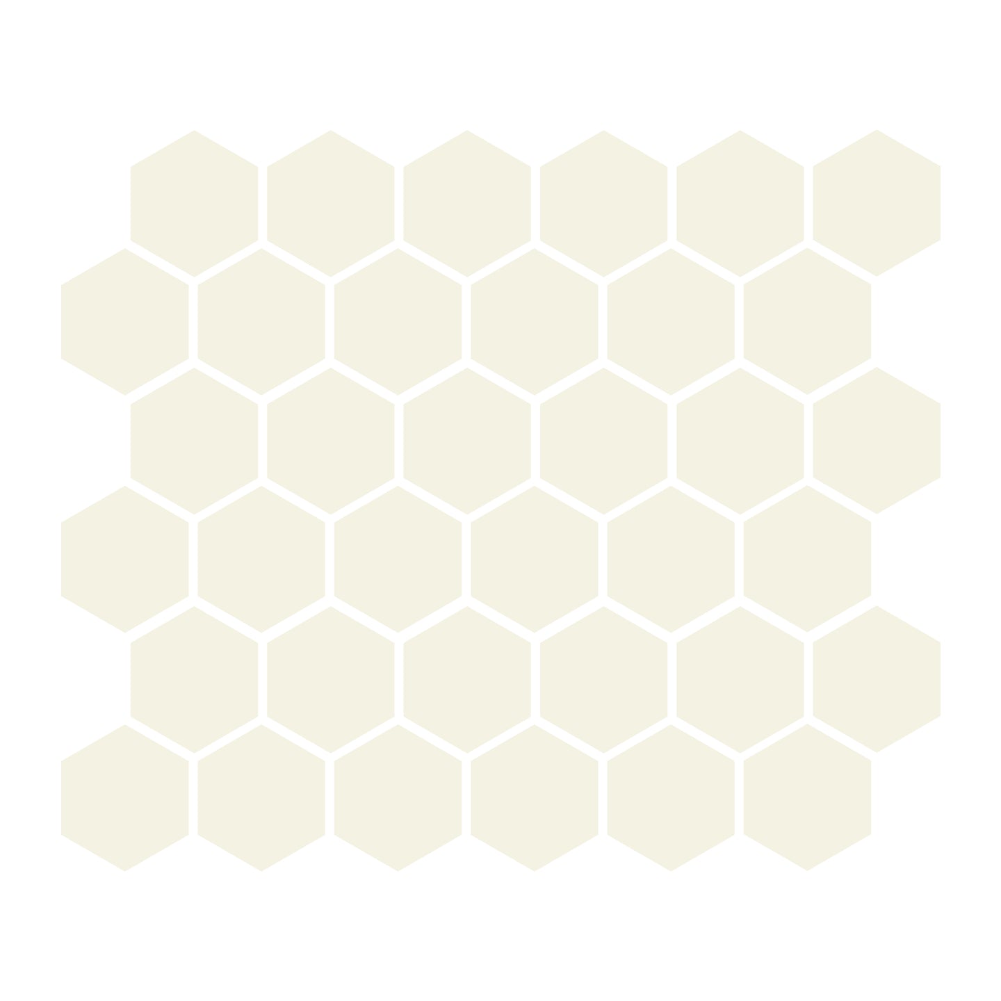 CommodiTile - Carrollton 2" Hexagon Mosaic - Matte Biscuit