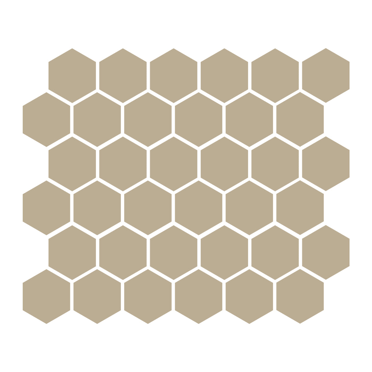 CommodiTile - Carrollton 2&quot; Hexagon Mosaic - Matte Sand