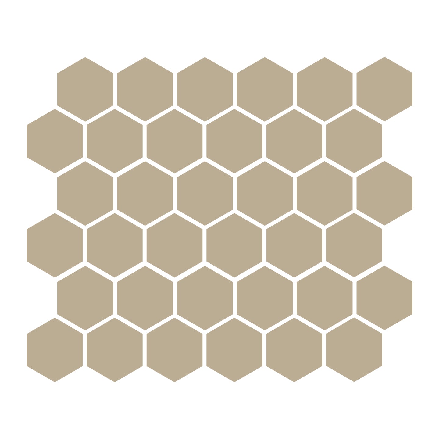 CommodiTile - Carrollton 2" Hexagon Mosaic - Matte Sand
