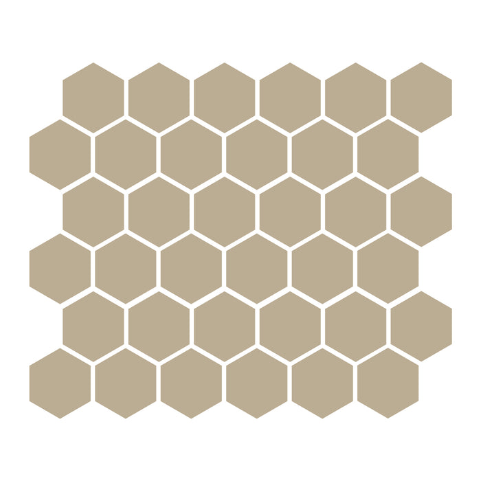 CommodiTile - Carrollton 2" Hexagon Mosaic - Matte Sand