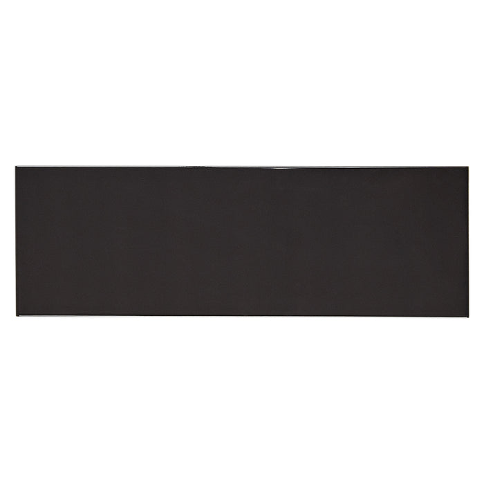 CommodiTile - Carrollton 4 in. x 12 in. Wall Tile - Charcoal Gloss