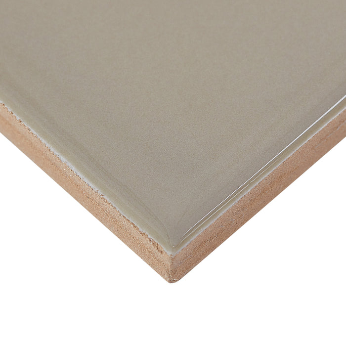 CommodiTile - Carrollton 4 in. x 12 in. Wall Tile - Khaki Gloss