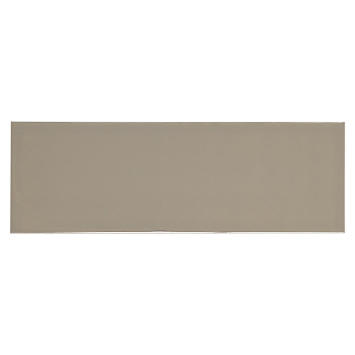 CommodiTile - Carrollton 4 in. x 12 in. Wall Tile - Khaki Gloss