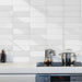 CommodiTile - Carrollton 4 in. x 12 in. Wall Tile - White Matte Installed