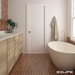 Equipe - Argile 2.5" x 10" Porcelain Tile - Cotto Floor Install