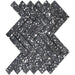 Crossville Studios - Terrazzo - 12 in. x 12 in. Porcelain Herringbone Mosaic - Spina Black