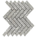 Crossville Studios - Terrazzo - 12 in. x 12 in. Porcelain Herringbone Mosaic - Spina Grey