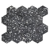 See Crossville Studios - Terrazzo - 12 in. x 10 in. Porcelain Hexagon Mosaic - Esagono Black