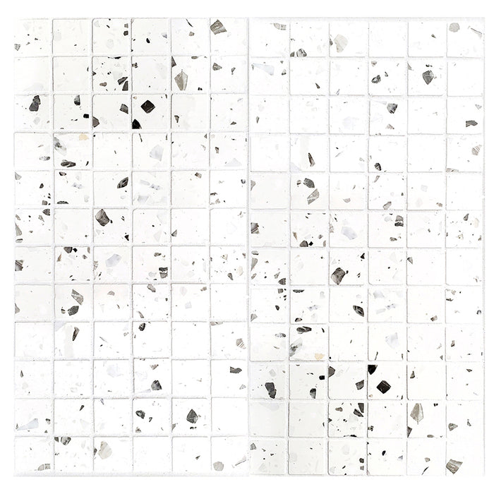 Crossville Studios - Terrazzo - 12 in. x 12 in. Porcelain Mosaic - Piazza White
