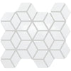 See Daltile - Color Wheel Retro - 2 in. x 3 in. Glazed Ceramic Cube Mosaic - Arctic White