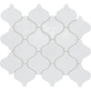 See Daltile - Color Wheel Retro - 3 in. x 3 in. Glazed Ceramic Arabesque Mosaic - Arctic White
