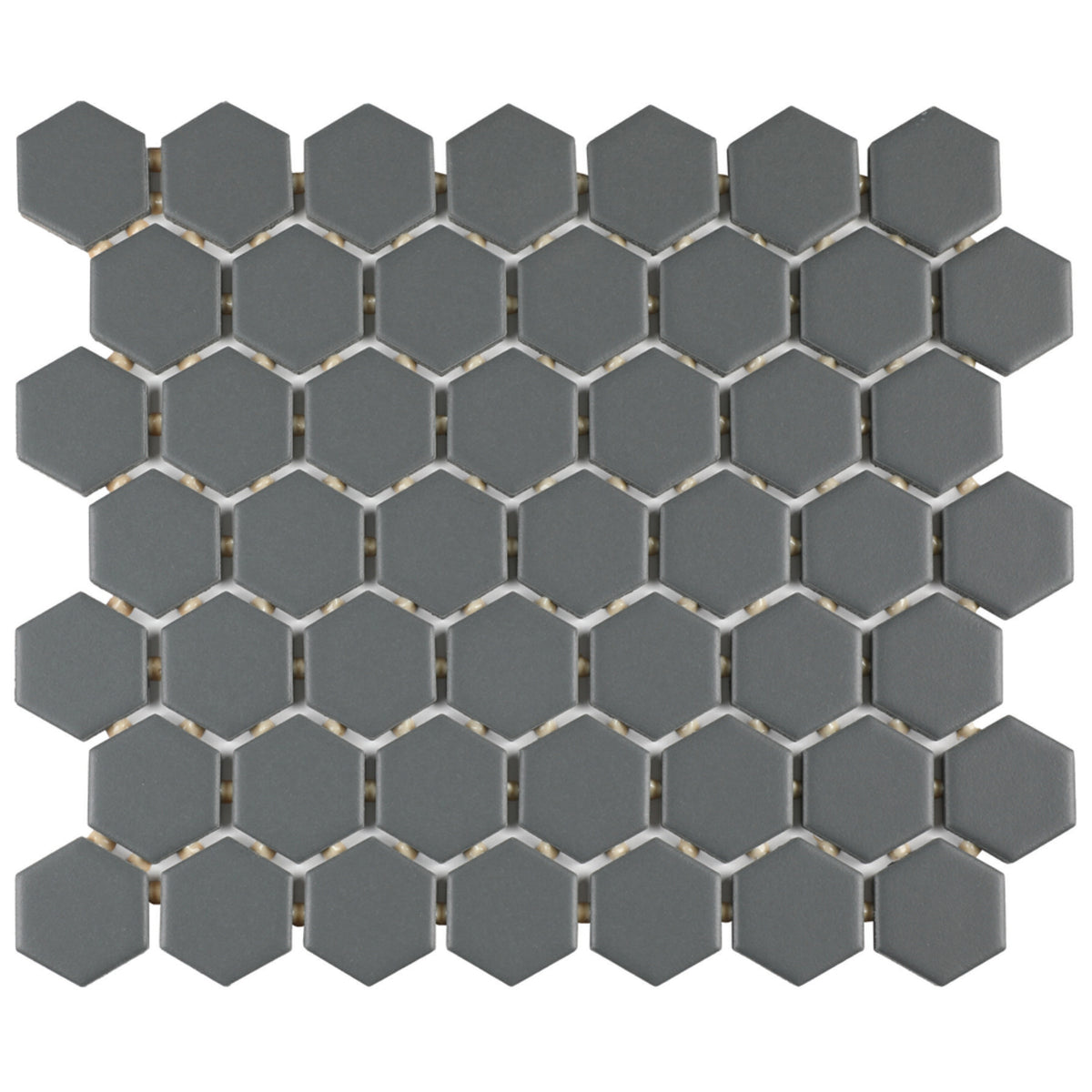 Daltile - Color Wheel Mosaic - 1.5 in. Glazed Ceramic Hexagon Mosaic - Chalkboard