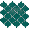 See Daltile - Color Wheel Retro - 3 in. x 3 in. Glazed Ceramic Arabesque Mosaic - Peacock