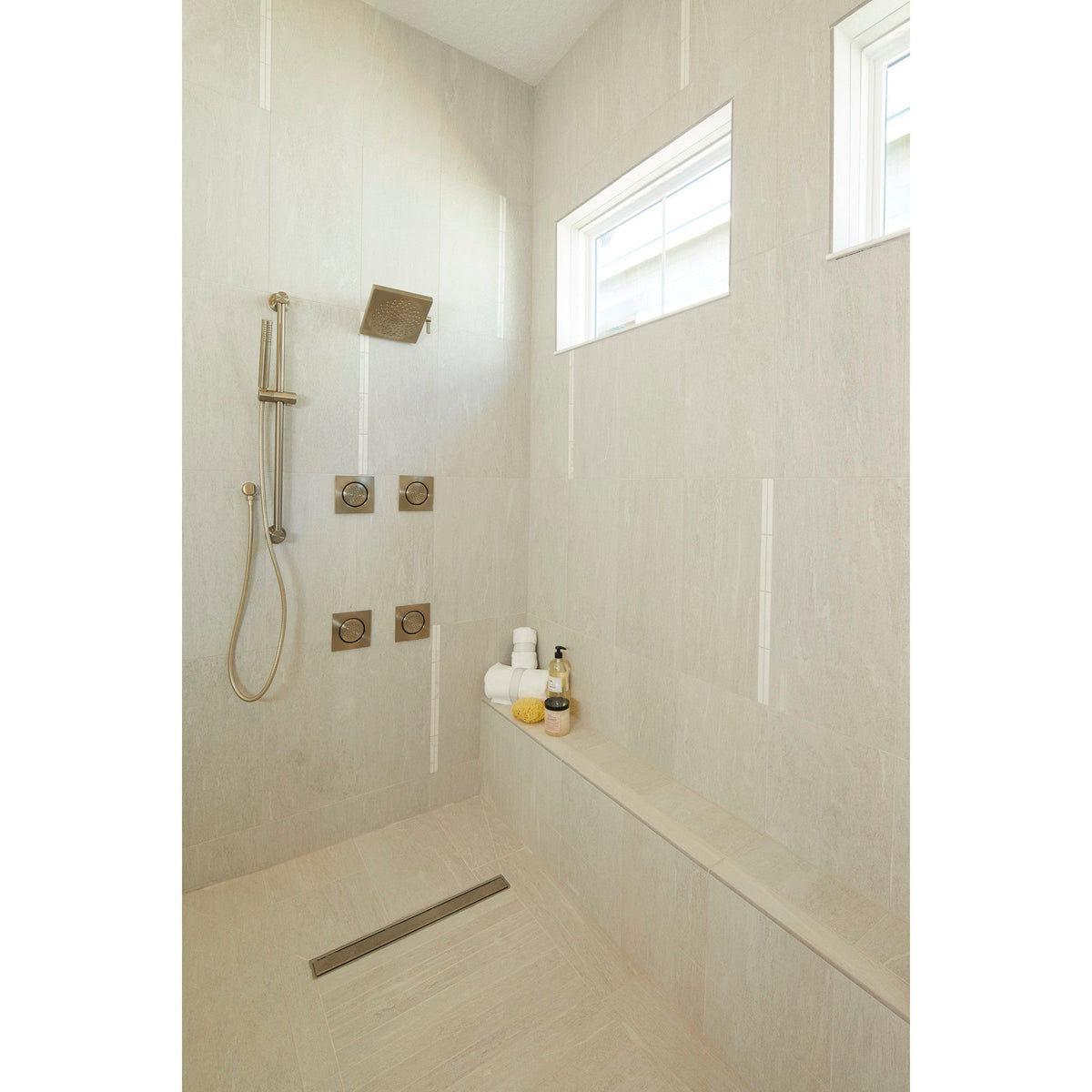 Daltile - Ambassador 12 in. x 24 in. Colorbody Porcelain Tile - Wanderlust White Installed