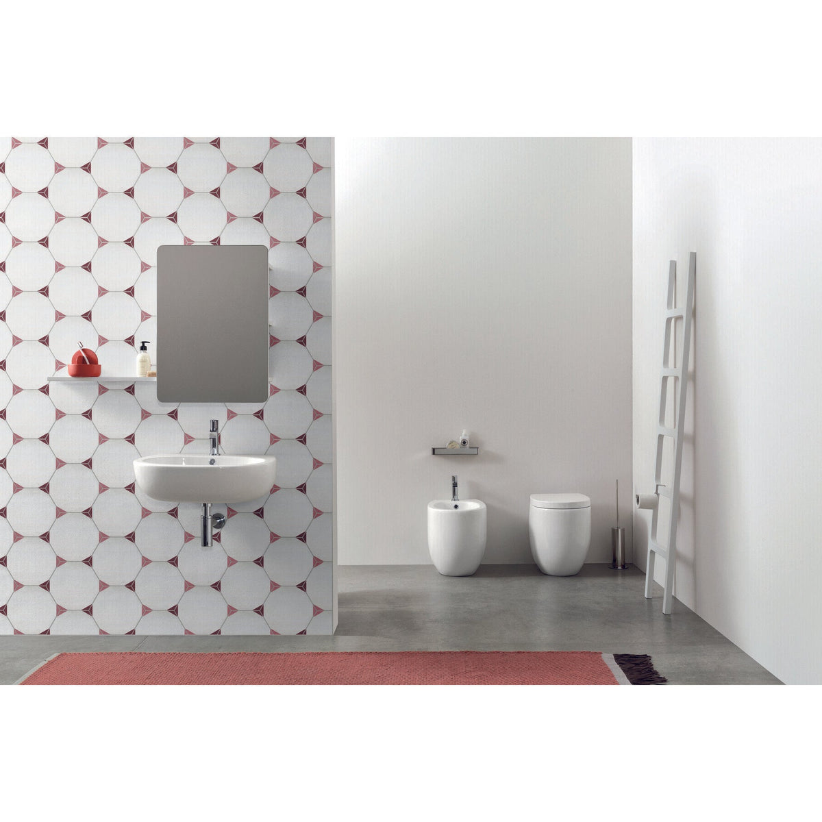 Daltile - Bee Hive Medley 8.5 in. x 10 in. Deco Porcelain Tile - Sun Marsala Wall Install